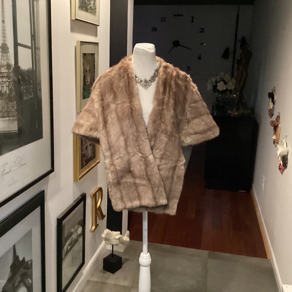 Elegant MUSKRAT FUR STOLE. STUNNING NUMBER #1 - Picture 3 of 6
